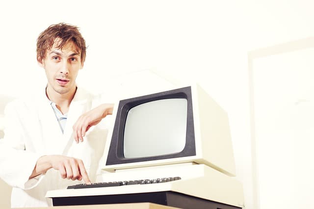 Man on computer
